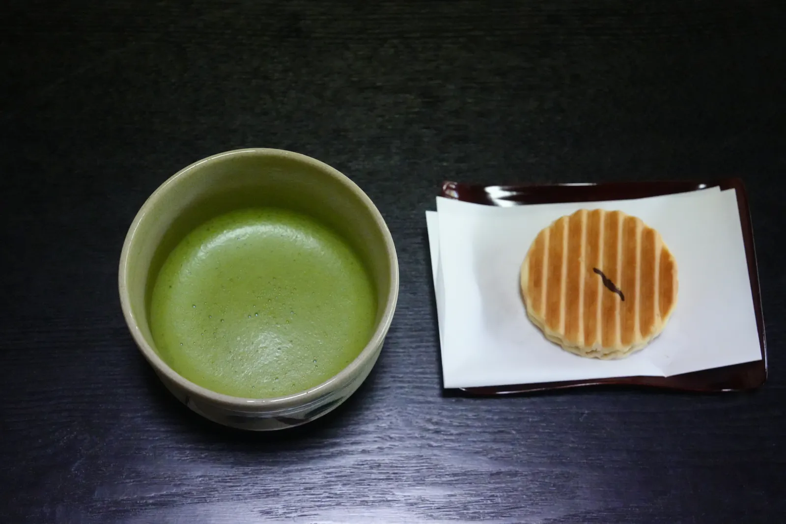 Matcha and a Japanese sweet
