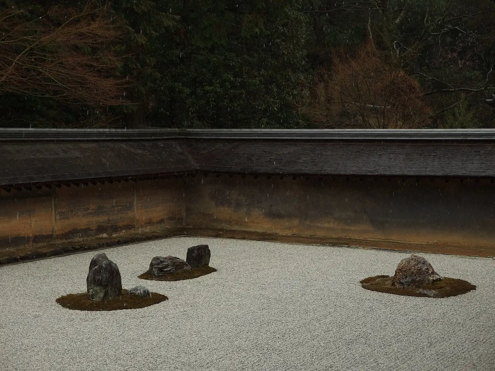 Stones in the rock garden at Ryoan-ji in Kyoto